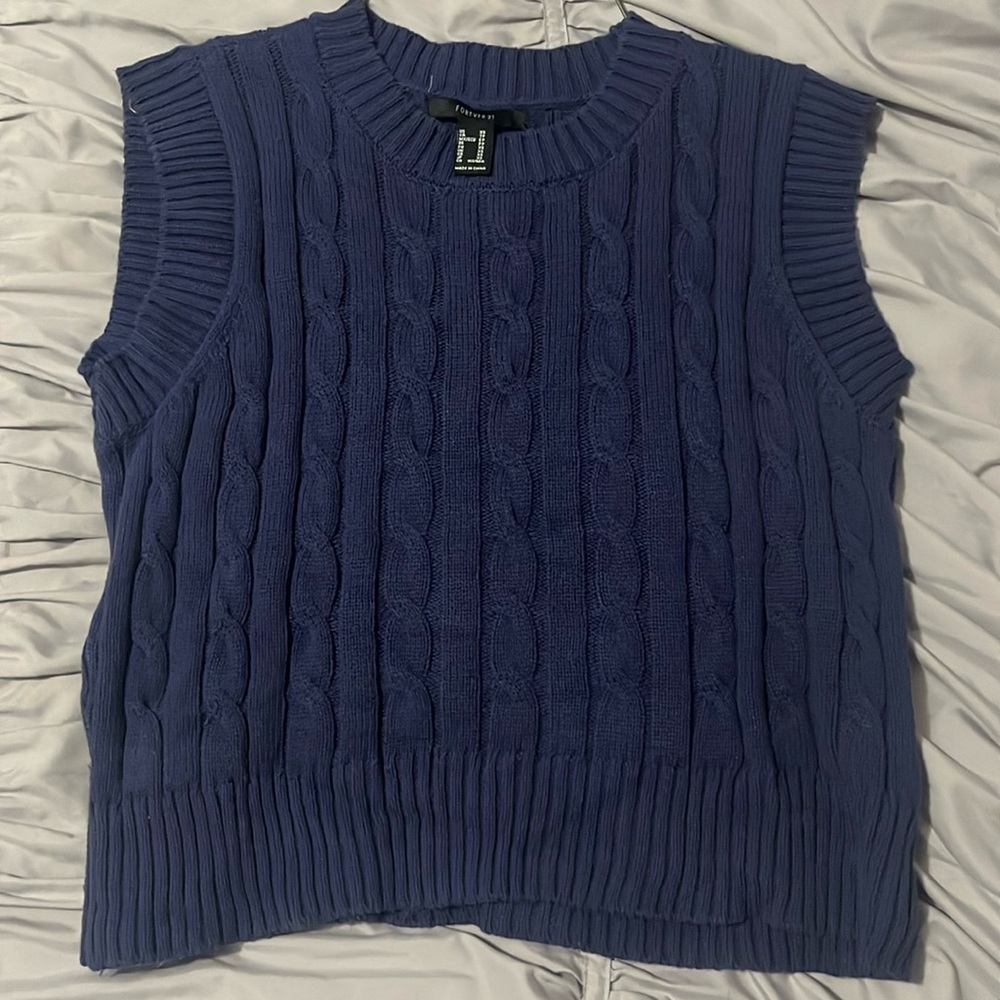 Forever 21 Cable Knit Sweater Vest